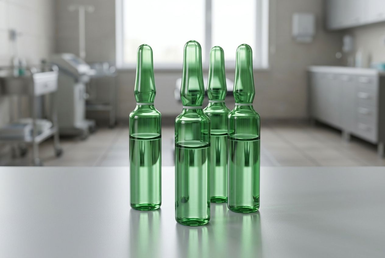Капельница с Преднизолоном — ампулы на медицинском столе